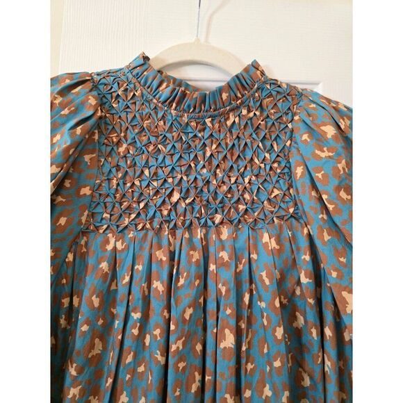 Tyler Boe Pippa Cotton Cheetah Print Dress, Multi $246 Sz XS - Picture 4 of 12